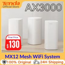 Sistema WiFi 6 Mesh Router wireless AX3000 Tenda MX12 Router WiFi Mesh da 2 pezzi fino a 5000 piedi quadrati Range extender Wifi WIFI6 Mesh