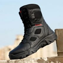 Männer Schuhe Winter Männer Kampf Taktische Stiefel 2025, Knöchel Arbeit Sicherheits Schuhe Special Force Armee Stiefel Männlichen Wasserdichte Motorrad Schuh