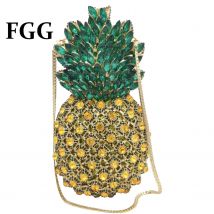 Boutique De FGG (auf Lager) Ananas-Abendtaschen und Clutches für Damen, Kristall-Clutch, formelle Dinner-Party-Geldbörsen und Handtaschen