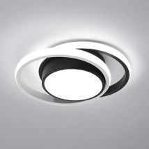 Plafoniera in alluminio a LED doppia rotonda da 32 W, Ra =80, plafoniera a luce bianca 6500 K per camere da letto, sala da pranzo, corridoi
