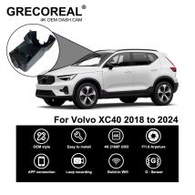 GRECOREAL 4K Dash Cam vorne und hinten 2160P WiFi Dual Dashcam APP Control Plug Play kompatibel mit Volvo XC40 Recharge EX40 EC40