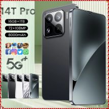 2026 Brand New 14T Pro Smartphone 5G 7.3HD 22G+2TB Dual SIM Card Cell Phone  Android 8000mAh Unlocked Mobile Phones Cellphones