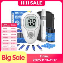 LinkSun G-425-3 Blood Glucose Meter 10/50/100pcs Test Strips Medical Diabetes Blood Sugar Test Monitor Complete Kit Glucosemeter