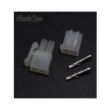 5sets 5557 5569 2P Straight Pin Wire Terminals Electrical Connector 4.2mm 2Pin Plug jack for Car Auto PC ATX