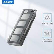 Eaget Speicherkarten-Aufbewahrungstasche, Tragetasche, Halter, Geldbörse, 10 Fächer für CF/SD/Micro SD/SDHC/MS, Spielzubehör, Speicherkartenbox