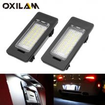 2Pcs No Error LED Rear Number Plate Light For BMW 1 3 5 Series E90 E92 E93 M3 E39 E60 E61 M5 E82 E88 E70 AA E70 X5 E71  E72 X6