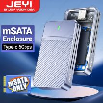 JEYI Custodia adattatore per custodia SSD da mSATA a USB 3.1 Gen2 da 10 Gbps con porta di tipo C per disco rigido interno a stato solido mSATA