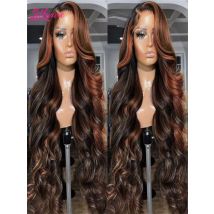 Silkwave Ombre Evidenziare Parrucche Dei Capelli Umani Dell'onda Del Corpo 13x6 Hd Parrucche Anteriori Del Merletto 1B/30 Colorate 13x4 Parrucche Frontali Del Merletto Per Le Donne