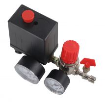 2-G1/4 regolatore della valvola di controllo del pressostato del compressore d'aria piccolo con valvola di regolazione dell'aria dei manometri