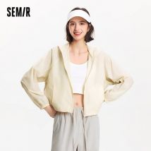 Semir Sonnenschutzjacke für Damen, abgeschnitten, lockeres Mesh-Patchwork, 2025, neue Sommer-Jacke mit kühlem Gefühl und Farbblock für den Trend