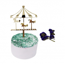 Acrylic Horse Cupcake Topper With Tie Gold silver Carousel Wedding Birthday Party Cake Decoration cupcake Decor