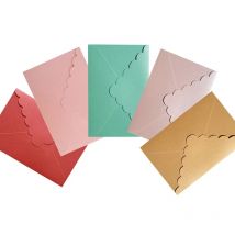 10Pcs Gift Window Envelope Letter Wavy Pearly Triangle Wedding Invitations Stationary Party ceremony gift 11*16cm