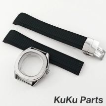 40mm for Nautilus AQUANAUT Case Parts NH35 Rubber Strap Case Sapphire Glass Watch Case for NH34 NH35 NH36 NH38 4R35 Movement