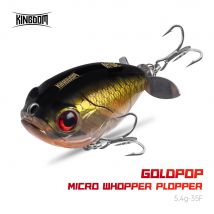 Kingdom Angelköder, 35 mm, 5,4 g, Topwater Whopper Plopper-Köder, schwimmender Wobbler, künstlicher harter Köder mit Popper, Hechtangeln