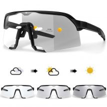 Trendige photochrome Sonnenbrille für Herren und Damen, Übergröße, für Outdoor, MTB, Fahrrad, Radfahren, Laufen, Brillen, winddichte Schutzbrille