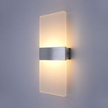 Nowoczesna minimalistyczna lampa ścienna, wewnętrzna lampa ścienna LED, aluminiowy akrylowy przewód, sypialnia, salon, korytarz, schody, kinkiety