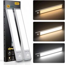 Lampada da armadio a LED USB tipo C ricaricabile con sensore di movimento Lampada a LED per illuminazione di armadietti da cucina 25 cm/30 cm