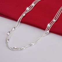 Halskette mit Charms-Perlen aus 925er-Sterlingsilber für Damen, Luxus-Mode, Party, Hochzeit, Accessoires, Schmuck, Weihnachtsgeschenke