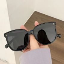 Mode Koreanische Persönlichkeit Ins Trend Schwarz Quadratischen Rahmen UV400 Sonnenbrille für Unisex Straße Sonnenbrille