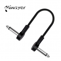 Cavi patch piatti per pedale effetto chitarra Miwayer Lunghezza 5 pollici con connettori ad angolo retto da 1/4 di pollice Kit cavi patch 1 confezioni