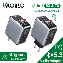Bluetooth 5,3 Audio Sender Empfänger 3,5mm Aux/RCA/U-Disk/TF/USB 5V 2,1 A/6,5 Mikrofon Karaoke Hifi EQ EU/US Stecker Wireless Adapter