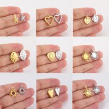 Großhandel 5 teile/los Seestern Liebe Herzen Charms für hand gefertigten Schmuck DIY Edelstahl Halsketten Armbänder Anhänger Zubehör