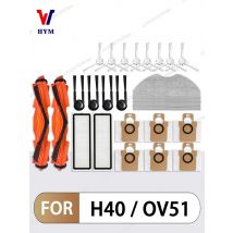 For Xiaomi Robot Vacuum H40 / OV51 Accessories Main Side Brush Mop Cloth HEPA Filter Dust Bag Replacement Spare Parts