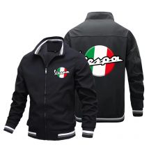 Neue männer und frauen Motorrad Winddichte Jacke Für Vespa Auto Logo Zipper Jacke BMW Gedruckt Revers Einfarbig Jacke männer