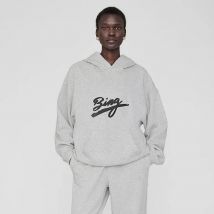 2025 Winter New Letter Print Inner Fleece Pocket Cotton Loose Women's Hooded Sweater