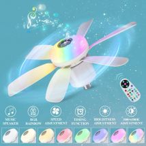 RGB Color Changing E27 Ceiling Fans with Remote Bluetooth Music Timing 32W Ceiling Fan Led Light for Bedroom Kitchen Lighting