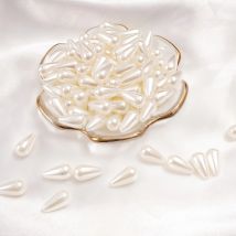 300pcs 14mm Pearl color, teardrop beads, water drop beads, acrylic beads, spacer beads, DIY handcrafted jewelry decoration beads