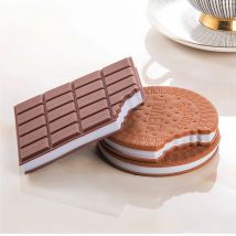Blocco note al cioccolato portatile 80 fogli morsi bistiti quaderno in carta blocco note ufficio scuola A7479