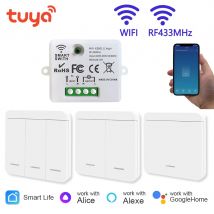 Przełącznik światła WiFi Tuya Smart Home Smart Life RF433Mhz Bezprzewodowa aplikacja Sterowanie