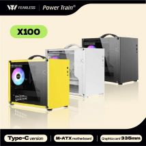 PowerTrain X-GAMERX X100 M-ATX Custodia per computer portatile ITX MATX Supporto per alimentatore U3 Tipo-C Desktop MINI Piccolo telaio