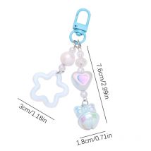 Hohl Pentagramm y2k Stern Schlüssel bund Glocke Anhänger niedlichen Charme Schlüssel ring Handtasche Lanyard Zubehör Auto hängen Schmuck Schlüssel halter