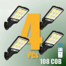 1 ~ 4 pezzi luci solari per esterni con sensore di movimento impermeabile a 3 modalità illuminazione di sicurezza lampada da parete a LED per giardino 108/117COB