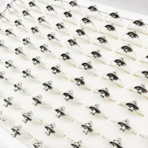 30/100 teile/los Großhandel neuesten niedlichen Pilz dünne Fingerringe für Frauen heiße antike silberne Farbe Schmuck Dame Party Mädchen Geschenke