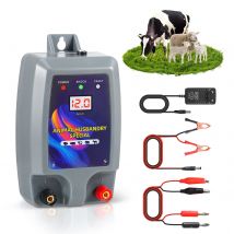 15KM Recinzione Elettrica Energizzatore 12V 2A per Animali Bovini Pecore Cavalli Pollo Allevamento Bestiame 1.5 Joules Dispositivo di Controllo di Impulsi