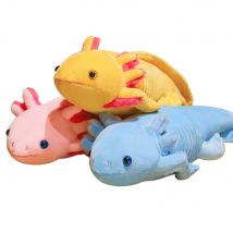 45 cm Kawaii Bunte Newt Plüsch Spielzeug Gefüllte Nette Axolotl Salamander Fuzzy Plüsch Fisch Beschwichtigen Lange Kissen Kissen Kinder geschenk