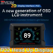 Ad p22 gps Tachometer mit Alarm Wasser temperatur Spannung Kraftstoff verbrauch Uhr Auto lcd obd2 Head-up-Anzeige Digital anzeige
