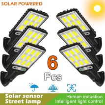 1 ~ 6 szt. Solarna lampa uliczna LED Solarna lampa ogrodowa 3 tryb Zewnętrzny wodoodporny czujnik
