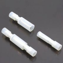 50PCS Weiß FRFNY + MPFNY Kugelförmige Weiblich Männlich Isolierende Verbindung Draht Stecker Elektrische Crimp Terminal für 24-18 AWG