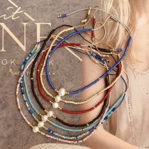 KKBEAD Miyuki-Armband für Damen, schlicht, zierlich, mit Saatperlen, Perlenschmuck, Kpop-Stil, Geschenk-Accessoire, Boho-Sommerschmuck