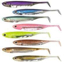 Dr.Fish 5/6 Stück Angeln Weiche Kunststoffköder Silikonköder Paddel Schwanz Shad Wurm Swimbaits Süßwasserbarsch Forelle 70 mm 80 mm 100 mm