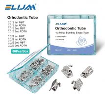 ELIJAH Zahnärzte Kieferorthopädische Bukkalröhrchen Nicht umwandelbar 0,018 MBT Roth Edgewise Bukkalröhrchen 80 Stück/20 Sets Kieferorthopädische Materialien