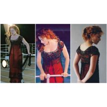 Titanic Rose Cosplay Kostüm Rose Spitzenkleid Rose Romantisches Abendkleid Kleid Regency Langes Kleid