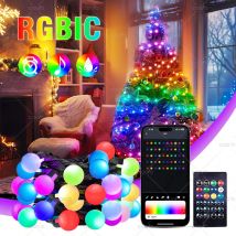 WS2812B RGB LED String Girlande Licht 10m 5m Smart IC APP Bluetooth Fernbedienung Lichterkette Dreamcolor Garten party Weihnachten Dekor