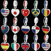 14 Länder Flagge kleine Charms USA/es/uk/fr/ca/it Flagge Anhänger für DIY Armbänder Halskette für hand gefertigten Schmuck Zubehör
