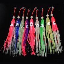 6 Stück/Packung Angelköder weicher Tintenfisch 12 cm 5,5 g Silikongel Rock Tentakel 15 #   Doppelunterstützung Haken Köder Haken Rig Fischgerät Salzwasser