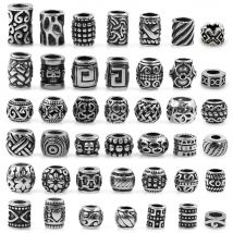 Nie verblassen, 4–7 mm großes Loch, Edelstahl, Retro-europäischer Perlen-Charm, Original-Schieber, Charm-Armband, Halskette, DIY-Schmuckherstellung